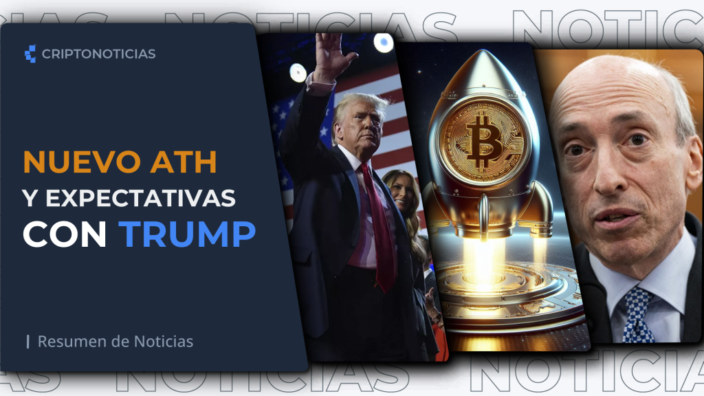 Trump gana y trae nuevos máximos al precio de bitcoin, revísalo en el resumen de noticias