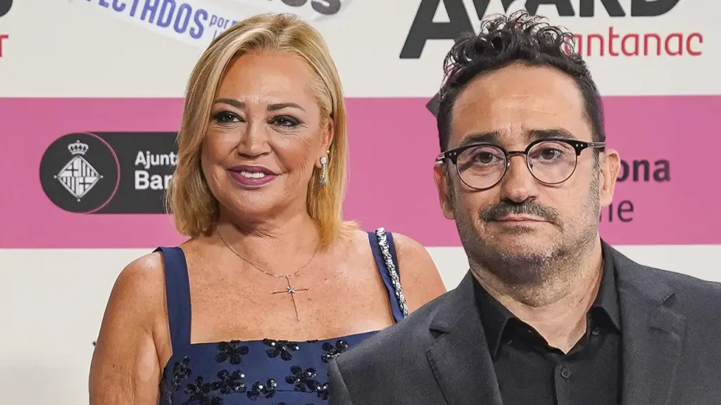 El divertidísimo &#8216;momento fan&#8217; de Belén Esteban con J. Bayona en el photocall de los 40 Music Awards