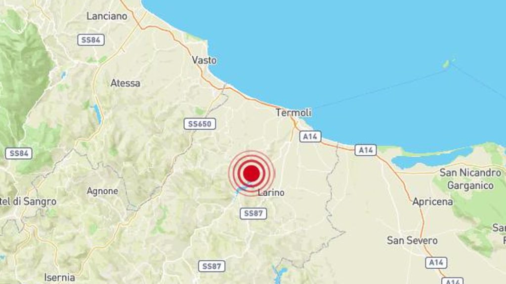 Terremoto in Molise: scossa di magnitudo 4 in provincia di Campobasso