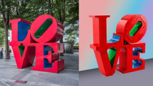 LEGO lancia il set LOVE ispirato alla scultura pop art di Robert Indiana, con doppio manuale per costruirlo in coppia!