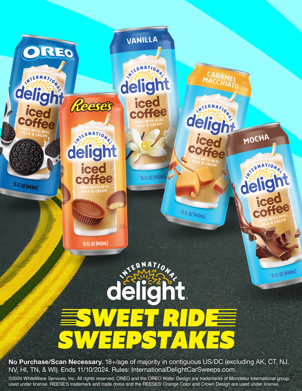 INTERNATIONAL DELIGHT® IS GOING THE EXTRA MILE ON NATIONAL COFFEE DAY BY GIVING PEOPLE THE CHANCE TO ENTER AND WIN A NEW CAR AND A YEAR’S SUPPLY* OF ICED COFFEE